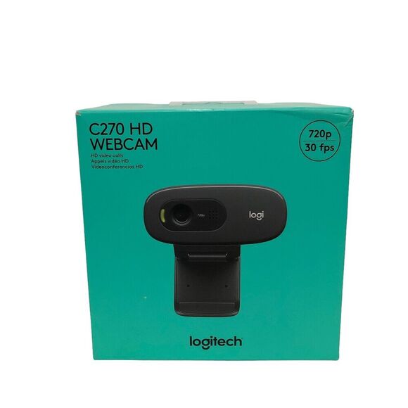 Logitech C270 HD Webcam Video Conferencing Meeting 720p - Picture 1 of 13